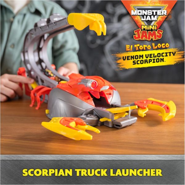 Monster Jam Mini, El Toro Loco Venom Velocity Scorpion Playset, 2 Exclusive Die-Cast El Toro Loco and Max-D Monster Truck, Kids Toys for Boys Ages 3+ - Image 4