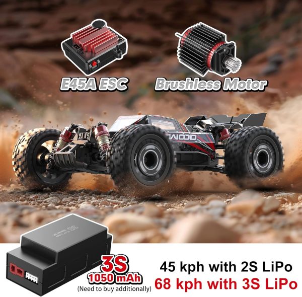 Jetwood x Hyper go 1/16 Fast Brushless RC Cars for Adults, Max 42 mph High Speed Remote Control Car for Boys, Electric All Terrain RTR RC Buggy, Hobby Grade RC Truck, JC16EP with 2 Lipo - Image 3