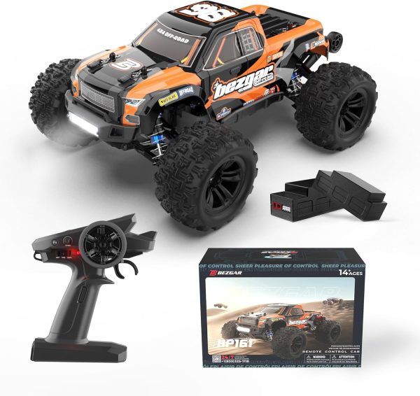 1:16 Scale 4X4 RC Trucks by BEZGAR - All Terrain, Waterproof, High Speed Electric Remote Control Cars with Upgrade Chassis and Two Batteries - Image 2