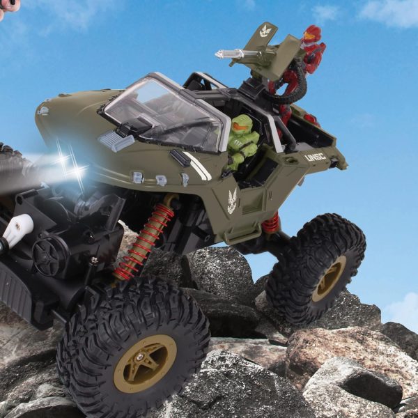 NKOK Halo Infinite RC: UNSC Warthog Rock Hog - Rock Climber, Master Chief & Spartan, 2.4 GHz Radio Control Vehicle - Image 8