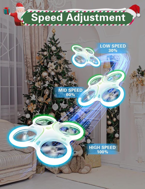 Drones for kids 8-12, Drone for Kid and Beginner, Drone with Led Light, Small Indoor Rc Drone with 360 Flip, 2 Batteries, One Key Take Off Landing, Kids Flying Toy Gift for Boy and Girl - Image 5