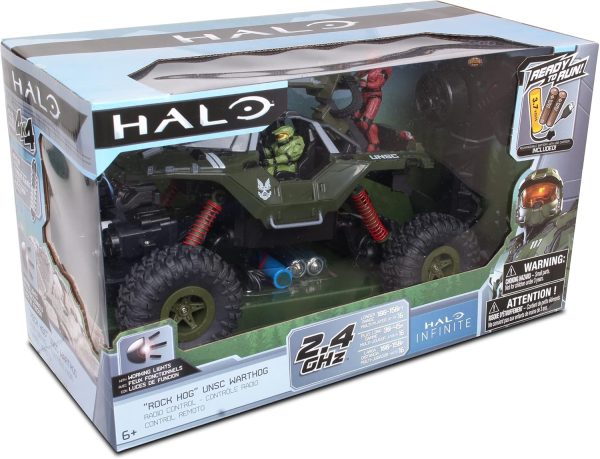 NKOK Halo Infinite RC: UNSC Warthog Rock Hog - Rock Climber, Master Chief & Spartan, 2.4 GHz Radio Control Vehicle - Image 2