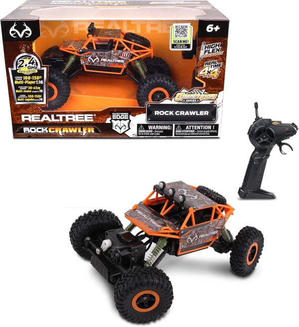 NKOK Realtree: 1:16 Scale RC: Rock Crawler - Edge Camo Blue - 2.4 GHz Radio Control #81612, Competition Series, Real Time 4x4, Officially Licensed, Ages 6+ - Image 9