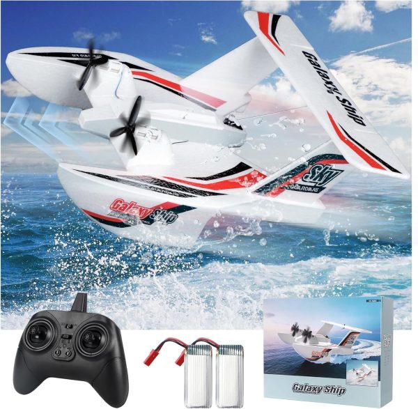 RC Airplane, 3CH RC Plane Ready to Fly, 2.4GHz Remote Control Airplane with 6-axis Gyro RTF Amphibious Tri-Phibian Aircraft for Beginners Boys Kids Adults - Image 2