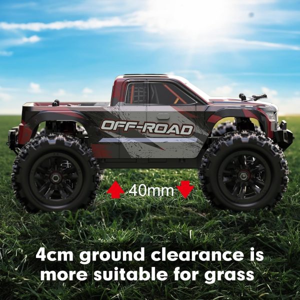 MEW4 1/16 4X4 RC Offroad Truck - RTR Durable Beginner RC Car, High Speed 38 Km/h, Remote Control Monster Truck with 2 1500 mAh Batteries,Gifts for Adult and Boys - Image 5