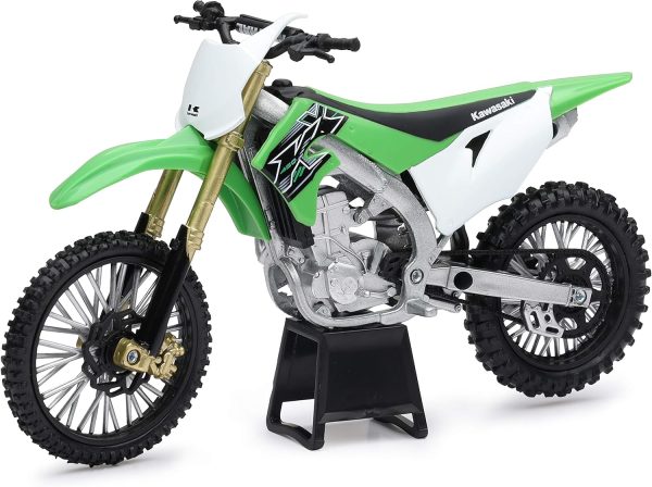 New-Ray Kawasaki KX 450F Green 1/12 Diecast Motorcycle - Image 2