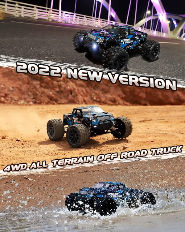 HAIBOXING RC Cars 1/18 Scale 4WD Off-Road Monster Trucks with 36+KM/H High Speed, 2.4 GHz Remote-Controlled Electric All Terrain Waterproof Vehicles with Rechargeable Battery for Kids and Adults RTR - Image 3