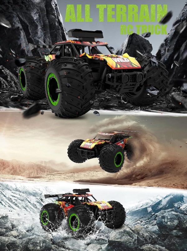 RC Dinosaur Car,1:20 Scale Remote Control Toy Car,2WD High Speed 30 Km/h All Terrains Electric Toy Off Road RC Car,RC Cars for Boys Kids and Adults Gift (Red) - Image 4