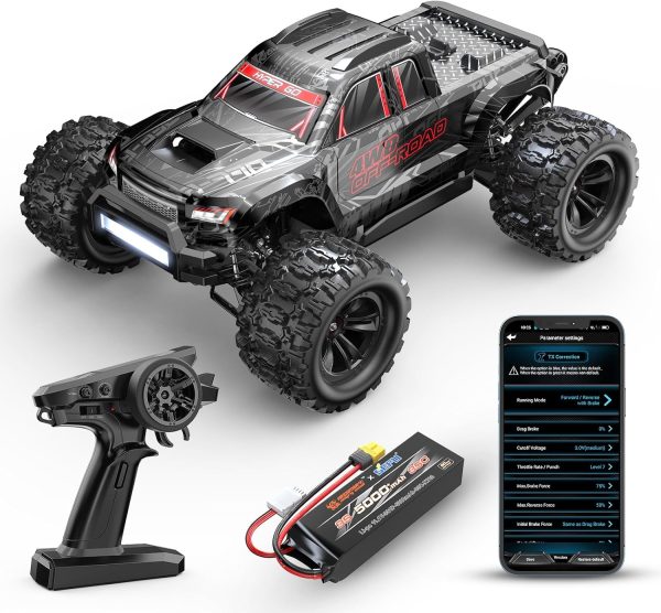 MJX Hyper GO 10208 V2 1/10 RC Trucks 4X4, Brushless RC Cars for Adults Fast 50mph, RTR Hobby 3S Electric Powered High Speed RC Car, PC Clipless Body Mounts, RC Truck Compatible with 4S Lipo - Image 2