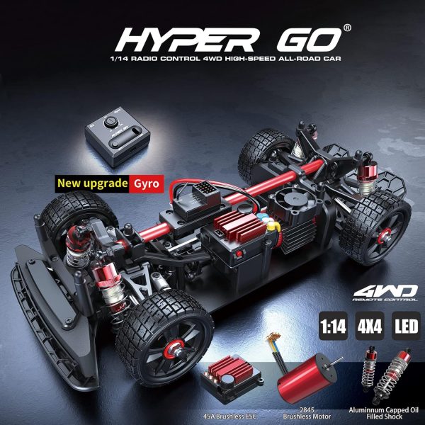 MJX Hyper Go 14302 Brushless RC Drift Car,1/14 2.4G RTR Remote Control Car for Adult,4WD Off-Road Racing Car,42KM/H High Speed All-Road Electric Hobby Toy Truck - Image 4