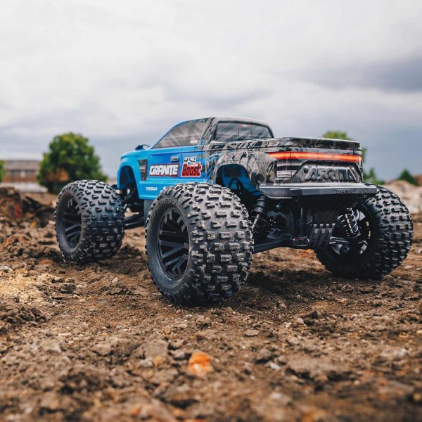 ARRMA RC Truck 1/10 Granite 4X2 Boost MEGA 550 Brushed Monster Truck RTR with Battery & Charger, Blue, ARA4102SV4T2 - Image 8