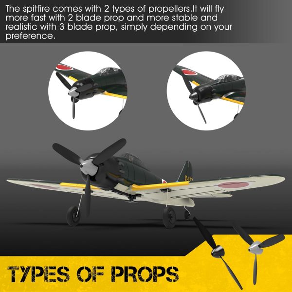 RC Airplane 4 Channel Romote Control Airplane Ready to Fly Zero Fighter 2.4Ghz RC Plane for Beginners,Kid,Adults with 6-Axis Gyro Stabilizer& One Key Aerobatic - Image 8