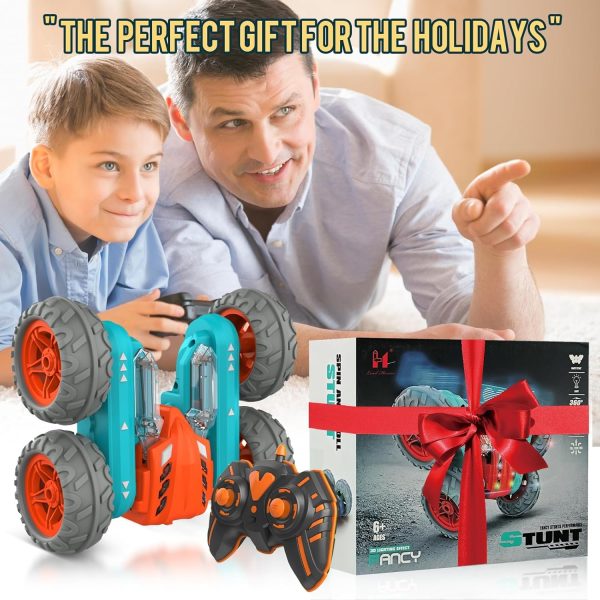 Remote Control Car Stunt RC Cars, 2.4Ghz with Double Sided 360 Flips, 4WD Off Road Drift RC Race Car Toy Stunt Toys for Kids 6-12 Year Old Boys Girls Christmas Birthday Gift - Image 6