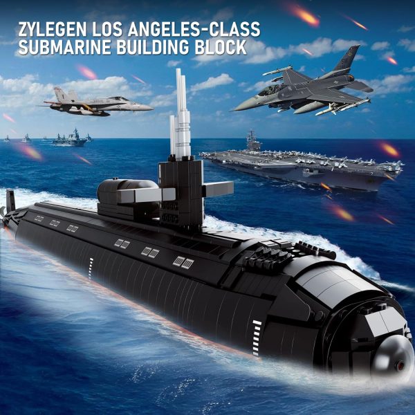 ZYLEGEN Submarine Military Building Toy, Sea Nuclear Submarine Warship Building Block, Creative Ocean Battleship Building Kit for Boys and Girls, Christmas, Halloween, Birthday Gift(2988Pcs) - Image 7