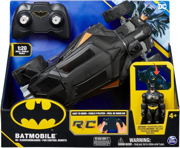 DC Comics, Batman Batmobile Remote Control Car, Easy to Drive, Compatible with Batman Figures, Kids Toys for Boys and Girls Ages 4 and Up - Image 8