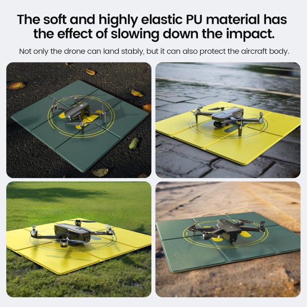 Drone Landing Pad, Holy Stone 50cm/19.68in Universal Portable Luminous Waterproof Foldable Helipad for RC Drones Helicopter, DJI Phantom 3/4/Mavic Pro/Inspire, Holy Stone Drone - Image 4