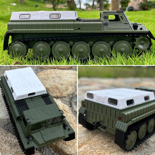 Remote Control Tank Military Transport Vehicle, 2.4G Crawler Car RC Off-Road Army Armored Truck All Terrain for Kids and Adults Toys - Image 4