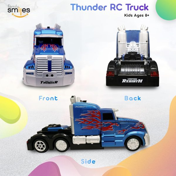 Kids Transforming Robot RC Truck Toys for Boys Ages 8-13 Years Remote Control Car Gift - Image 9