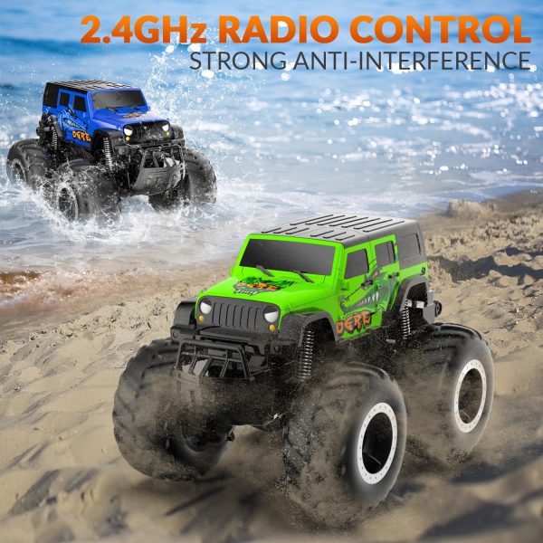 STEMTRON Amphibious Remote Control Car Toys for Boys 2.4GHz 1:16 All Terrain Off-Road RC Car Waterproof RC Monster Truck Kids Pool Toys Remote Control Boat Gifts for Kids Boys - Image 7