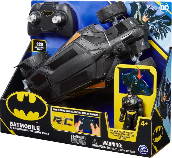 DC Comics, Batman Batmobile Remote Control Car, Easy to Drive, Compatible with Batman Figures, Kids Toys for Boys and Girls Ages 4 and Up - Image 10