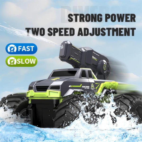 Remote Control Monster Truck 1:16 All Terrains RC Car Boat with Water Spray Gun Waterproof and Durable 4WD Amphibious Off-Road RC Truck Boys and Girls Gifts for Kids Toy Ages 6 7 8 9 10+ - Image 8