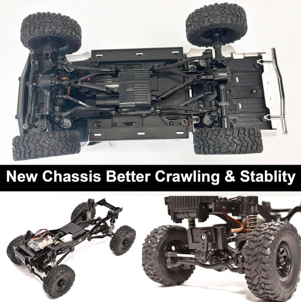 WPL C64-1 RC Crawler 1/16 Scale RC Truck Off Road RC Rock Crawler 4x4 Remote Control Pickup All Terrain RTR 260 Motor Upgraded Chassis Proportional Control 2.4GHz Axle Mounted Servo Adult - Image 7