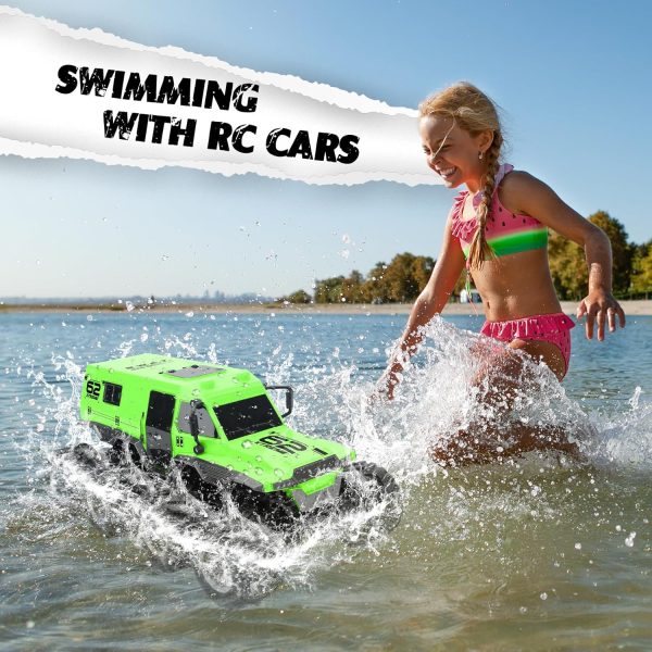 RC Trucks 8WD Offroad Waterproof,50Mins Playing Time Battery,1: 12 Large Remote Control Monster Truck for Boys Girls,Amphibious Gift Toy for Kids Age 6 7 8 9 10 11 - Image 7