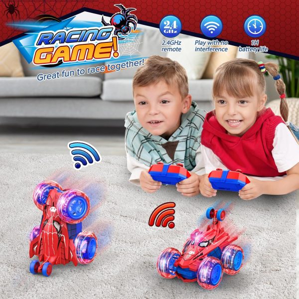 RC Cars Boys Toys Remote Control Car for 3 4 5 6 7 8 9 10 Year Old Boy Girl 360° Flips 4WD RC Stunt Car Kids Toys Chritmas Stocking Stuffers for Kids Boys Age 3-5 4-6 5-7 6-8 8-10 - Image 4