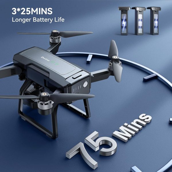 Bwine F7 GPS Drones with Camera for Adults 4K Night Vision, 3-Aix Gimbal, 2Mile Long Range, 75Mins Flight Time Professional Drone with 3 Battery, Auto Return+Follow Me+Fly Around+Beginner Mode for Kid - Image 5