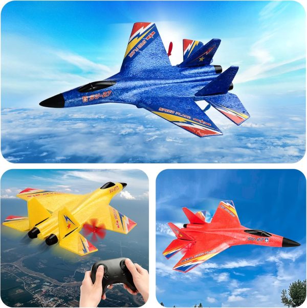 RC Plane Remote Control Glider Airplanes 2.4 GHZ 2 Channels, Easy to Fly RC Fighter, Remote Control Aircraft with Automatic Balance Gyro for Adult Kids Beginner - Image 7