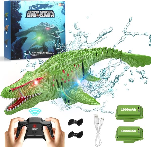 2.4GHz Remote Control Mosasaurus Dinosaur Swimming Pool High Simulation Toys, RC Boat Lake Bathroom 8-12 Years Boys Girls Christmas Halloween Tricky Birthday Gift - Image 2