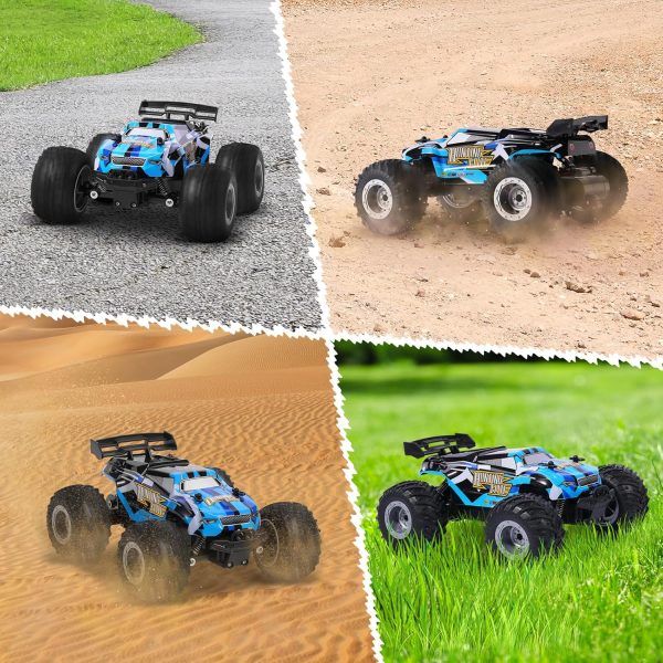 Remote Control Car, Remote Control Truck, 2.4Ghz All Terrain Off-Road Monster Truck, 20 KM/H Rc Cars with LED Bodylight and 2 Rechargeable Batteries Toys for Boys - Image 5