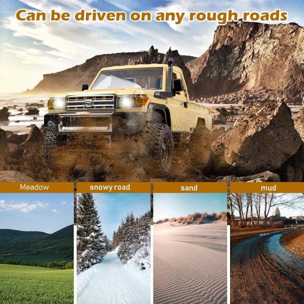 1/12 RC Crawler MN82 RC Car RC Rock Crawler RC Truck 4x4 with 3 Upgraded 1200mah Battery 2.4GHz Remote Control Truck 4WD Off-Road Pick-up Truck RTR 280 Strong Magnetic Motor - Image 8