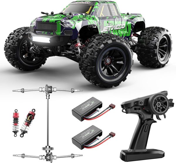 Jetwood 1/16 Fast Remote Control Car for Adults, Electric 4WD RTR RC Cars, High Speed RC Truck Gifts for Boys, Max 38 kph Offroad RC, JC16W with 2 Batteries - Image 2