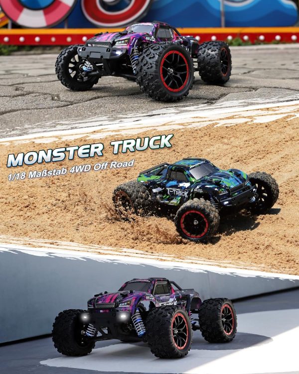 HAIBOXING 1/18 Scale Brushless Fast RC Cars 18859A, 4WD Off-Road Remote Control Trucks 48 KM/H Speed for Adults and Kids Boys, All Terrain Truck Toys Gifts with Extra Shell and Battery 40+ min Play - Image 3