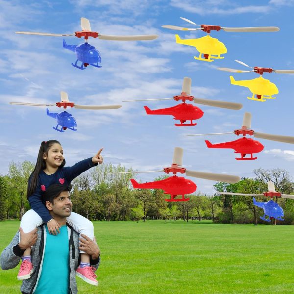 VETE 8 Pack Planes Toys Flying Toy Helicopter for Kids Toddlers, 360° Rotating Helicopter Airplane Toys for Boys Girls, Bulk Toys Party Favors Classroom Prizes, Pinata Fillers,Goodie Bag Stuffers - Image 8