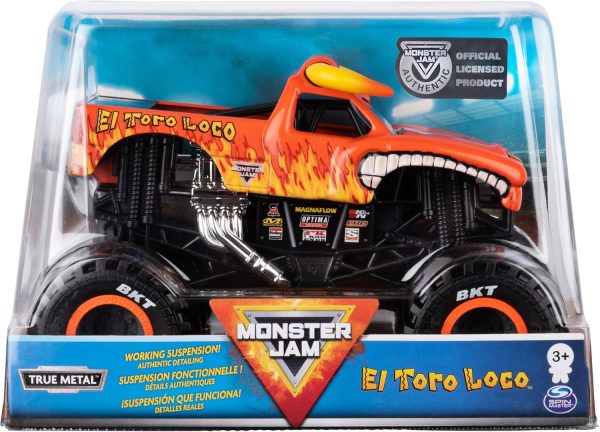 Monster Jam Official El Toro Loco Monster Truck Die-Cast Vehicle, 1:24 Scale - Image 2