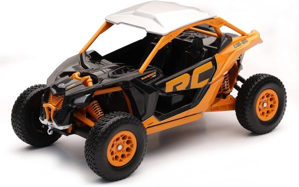 New Ray Can-Am Maverick X3 XRC Turbo ATV Orange and Black 1/18 Diecast Model - Image 2