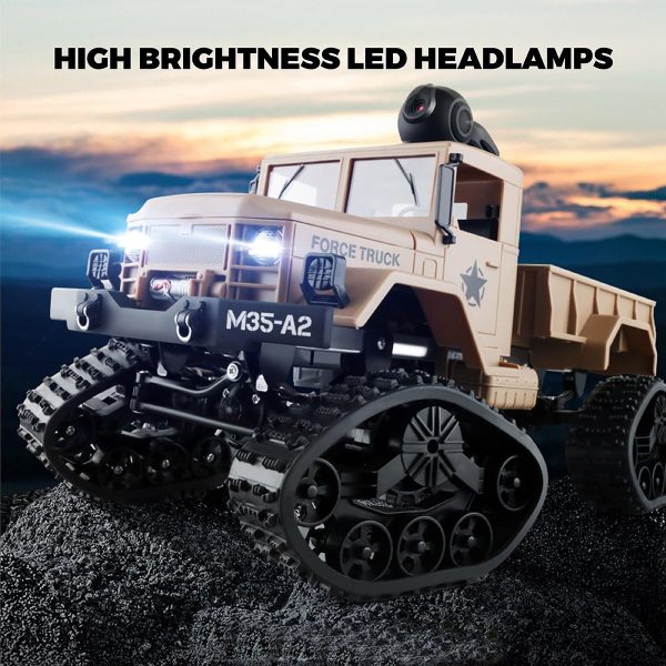 REMOKING RC Hobby Toys Military Truck Off-Road Sport Cars 4WD 2.4Ghz All Terrain Vehicle with Wi-Fi HD Camera Gifts for Kids and Adults - Image 6