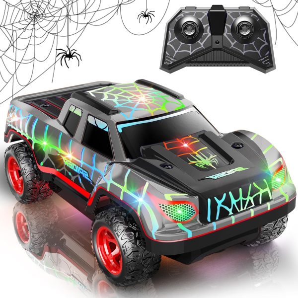 Remote Control Car for Boys, Mini RC Racing Cars for Kids Ages 3 and up, 2.4Ghz Beginners RC Cars with Cool Light, Rechargeable Toy for Boys Ages 3 4 5 6 7 8 Birthday Xmas Gift, Black - Image 2