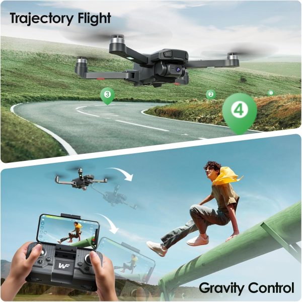 Drone with Camera for Kids 1080P FPV Drones for Beginners with 5G Transmission, WeFone WF20 Foldable RC Quadcopter Small Dron Toys, Brushless Motor, Altitude Hold, 3D Flips, 2 Batteries - Image 6