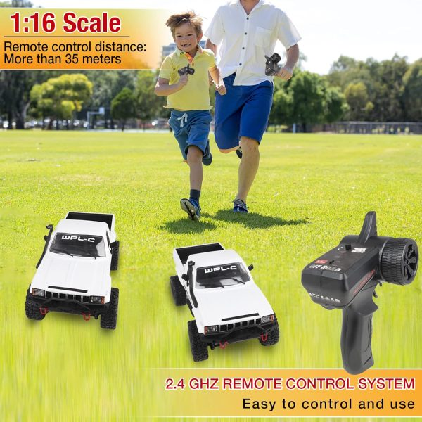 WPL C24-1 Remote Control Car Full Scale 1:16 4WD Off-Road Truck with Headlight RC Car, Climbing Vehicle Speed Model Toys… - Image 5