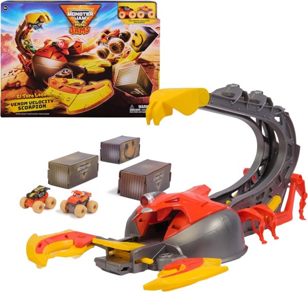 Monster Jam Mini, El Toro Loco Venom Velocity Scorpion Playset, 2 Exclusive Die-Cast El Toro Loco and Max-D Monster Truck, Kids Toys for Boys Ages 3+ - Image 2