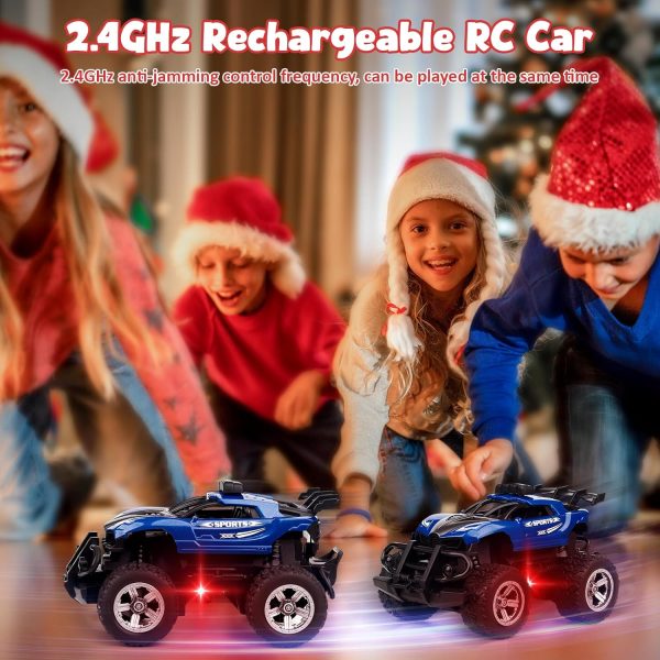 Remote Control Cars for Boys 4-7, 2.4GHz 1:43 Scale Hobby RC Trucks for Kids 3-5, Rechargeable Mini RC Car Birthday Gifts for Toddlers 3 4 5 6 7 8-12 Year Old Boys - Image 4