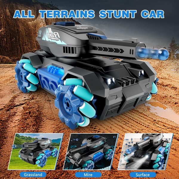 4DRC Y1 RC Truck Drift Gesture Car,Rc Crawler Scale Water Bullet Shooting,All Terrain 4WD Battle Stunt Car with 360°Rotating, Lights Music for Birthday Gifts Kids Age 7 8 9 10 11 yr - Image 4