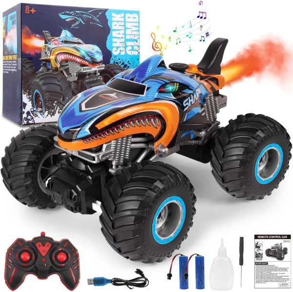 1:16, 2.4 GHz All Terrain Monster Truck, RC Truck 2 Rechargeable Batteries for 80 Mins Play, Spray Remote Control Car for Boys 8-12 and Girls or Adult, MK724A - Image 2