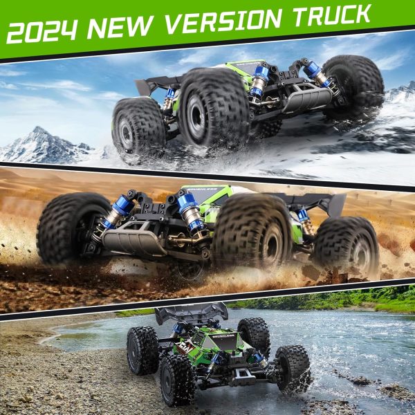 1:16 Brushless Remote Control Cars, 62mph Off-Road All Terrain Electric RC Truck, 4WD RC Truck with 2.4 GHz Remote Control and 2 3S Lipo Batteries for Kids Adults Boys Gifts - Image 6