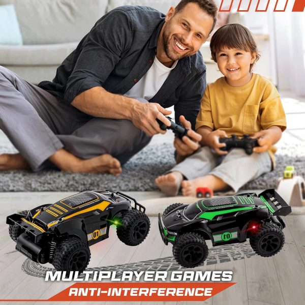 Offroad Remote Control Car for Boys 1:20 - High Speed RC Car for Teens, 20km/h Fast RC Cars with LED Light, 2 Rechargeable 1000mAh Batteries - All Terrain RC Car Gift for Boys - Image 6