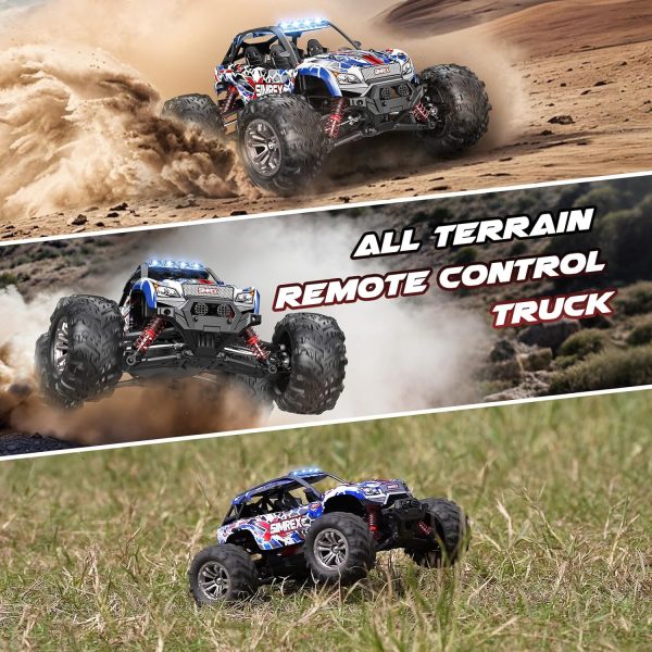 1/16 Scale Hobby RC Car, 36 KPH High-Speed 4WD RC Truck, 2.4 GHz Remote Control Car, All-Terrain Electric Vehicle, 4X4 Remote Contral Moster Truck for Kids and Adults - Image 6