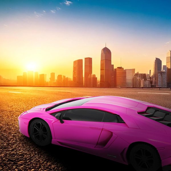 CMJ RC Cars Lamborghini LP700-4 Remote Control RC Car Officially Licensed 1:24 Scale Working Lights 2.4Ghz. Great Kids Play Toy Auto (Pink) - Image 6